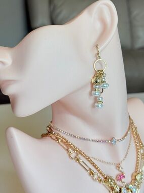 Gold-tone Pearl Drop Earrings